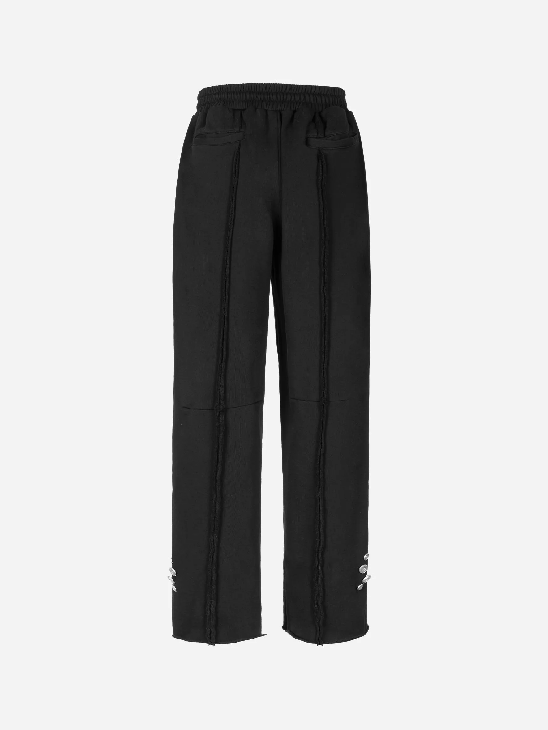 004 - Raw Edge Wide Leg Sweat Pants