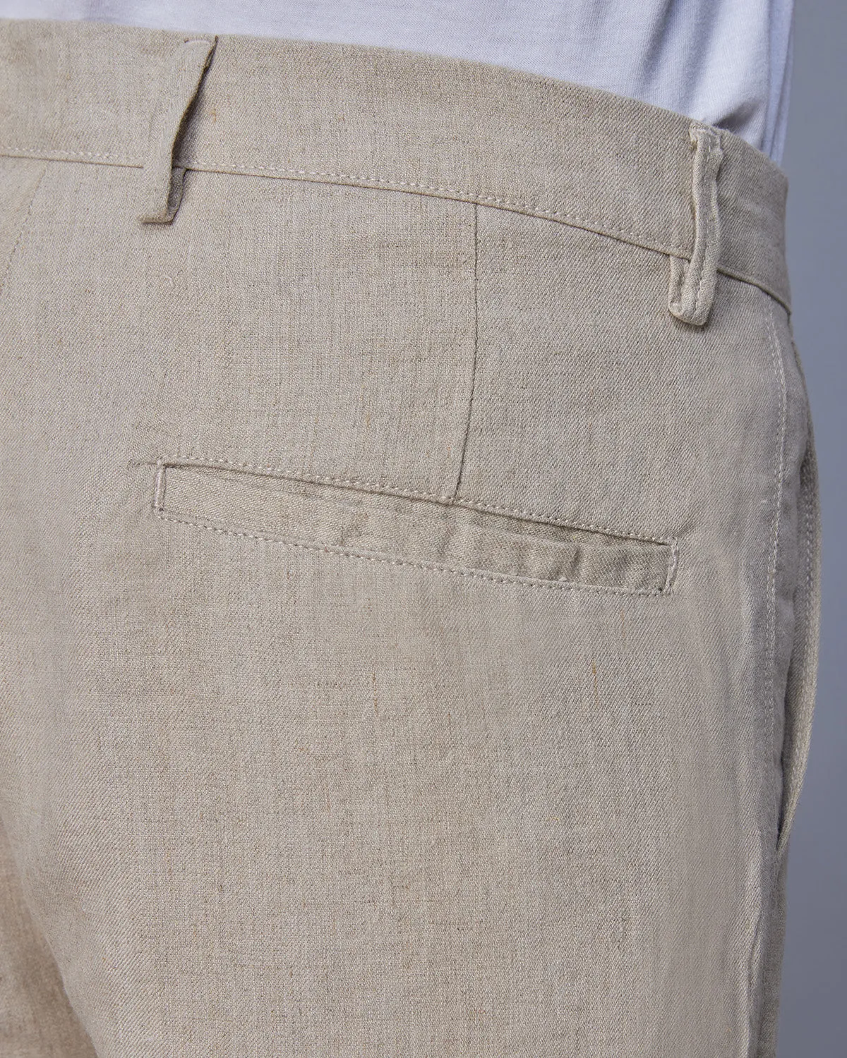 100% Linen Pants - Beige