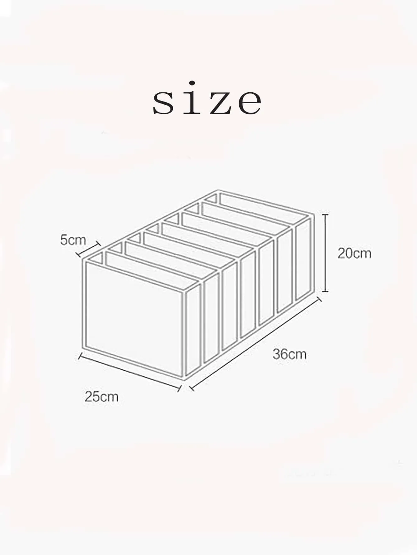 1pc 7 Grid Pants Storage Box