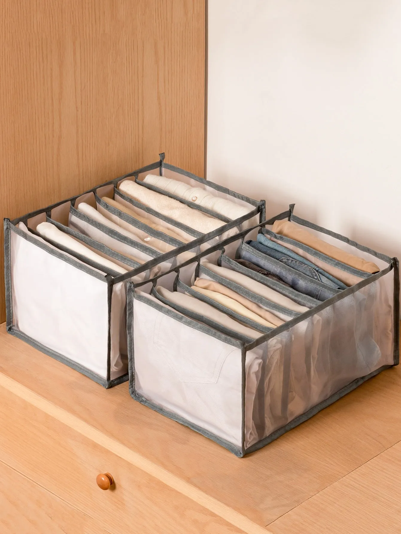 1pc 7 Grid Pants Storage Box