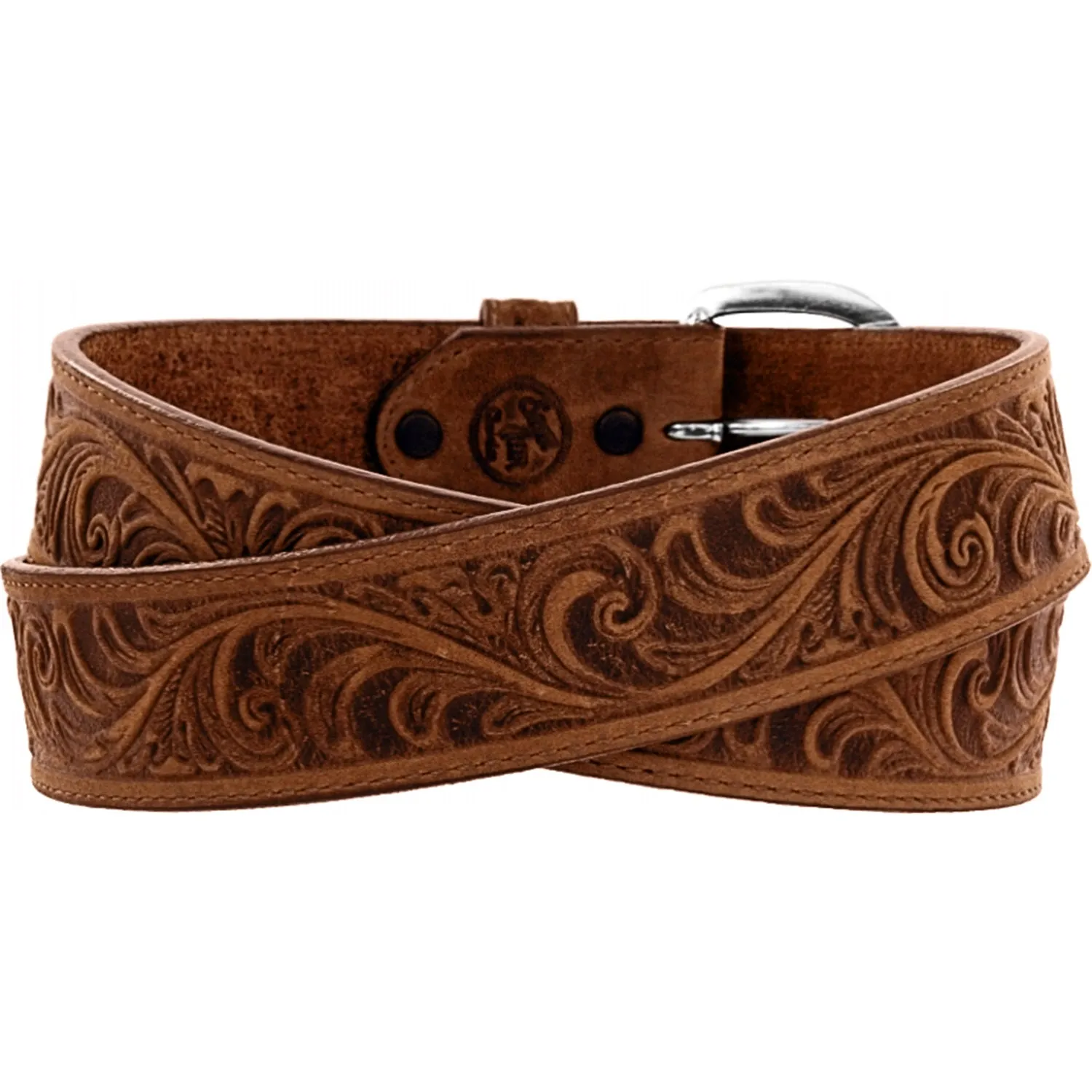 53909 Men's Western Scroll Tooled Belt