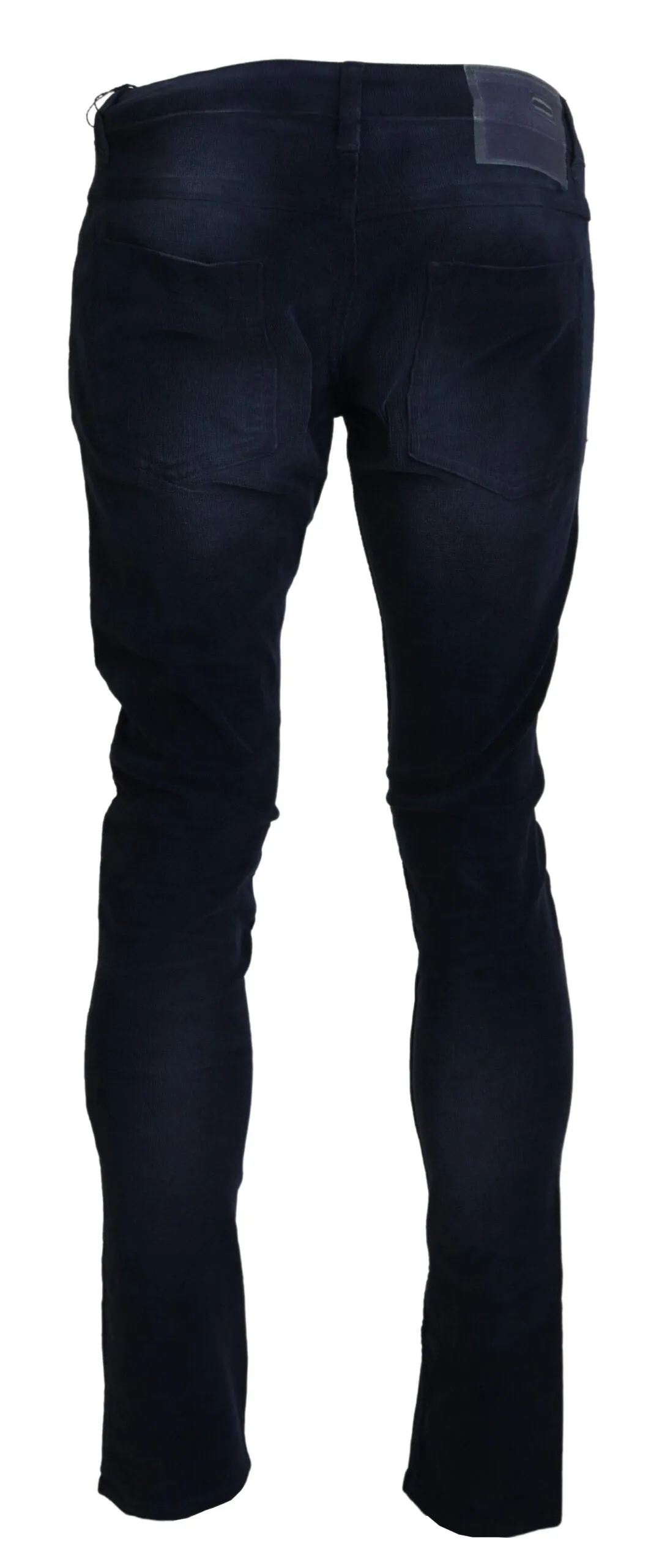 Acht Blue Cotton Corduroy Slim Stretch  Jeans