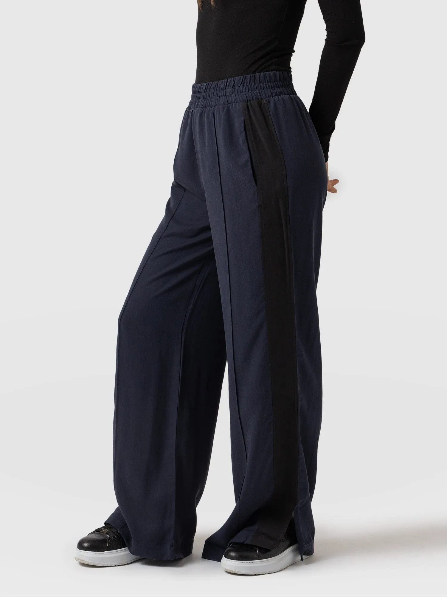 Adaline Wide Leg Pant - Navy