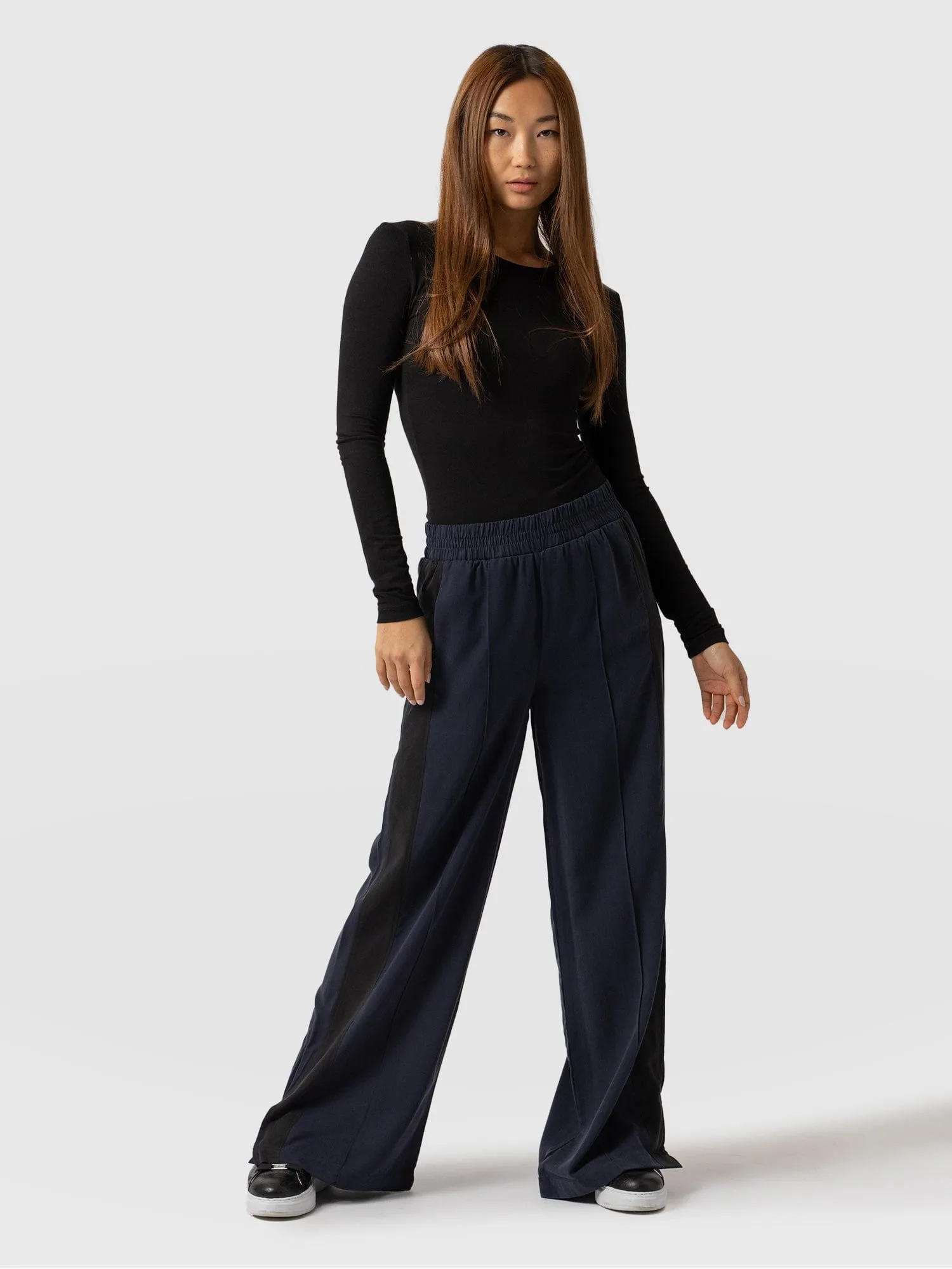 Adaline Wide Leg Pant - Navy