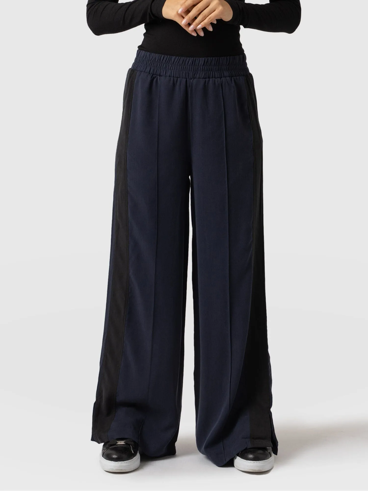 Adaline Wide Leg Pant - Navy