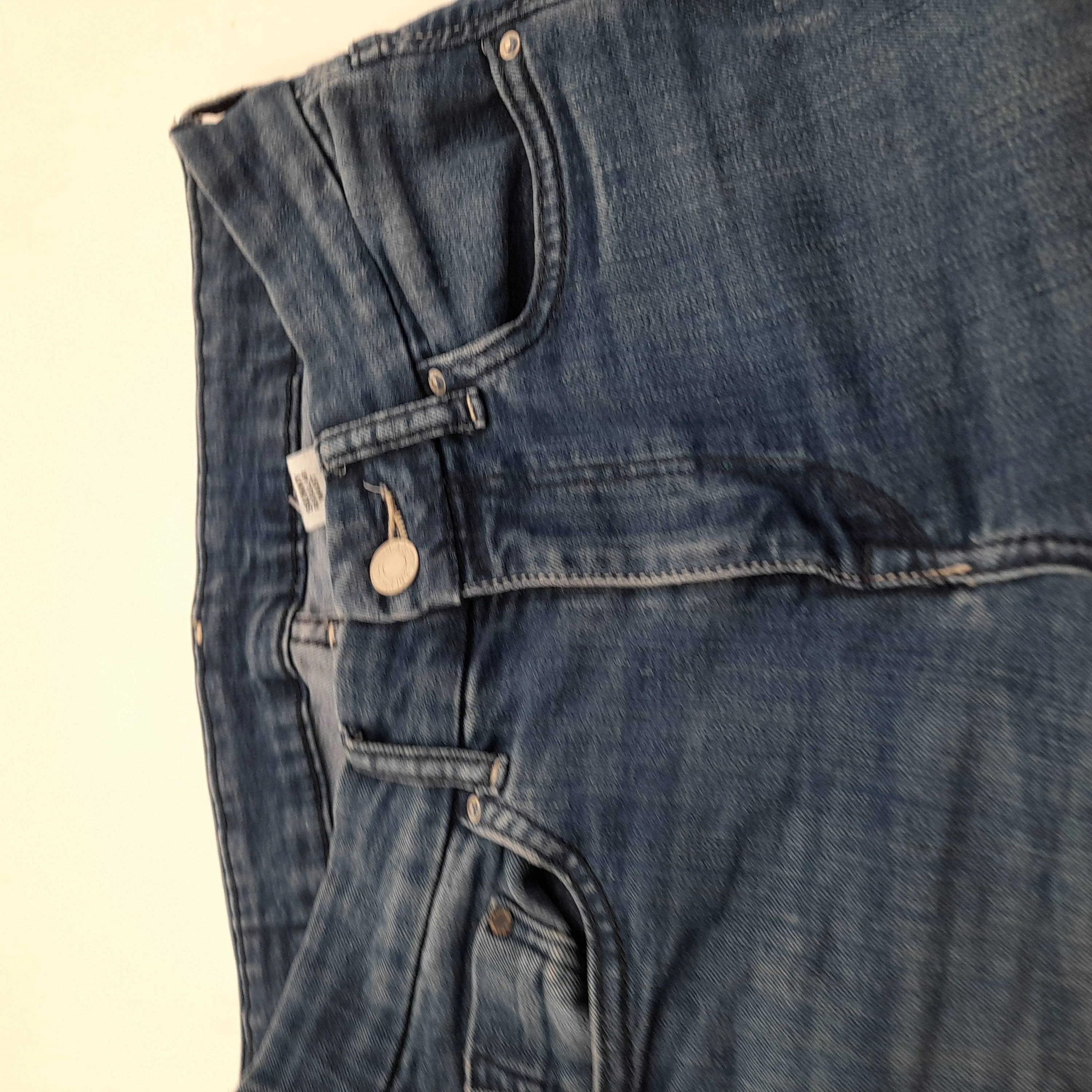 & Denim Women's Jeans W 28 in Blue 100% Cotton