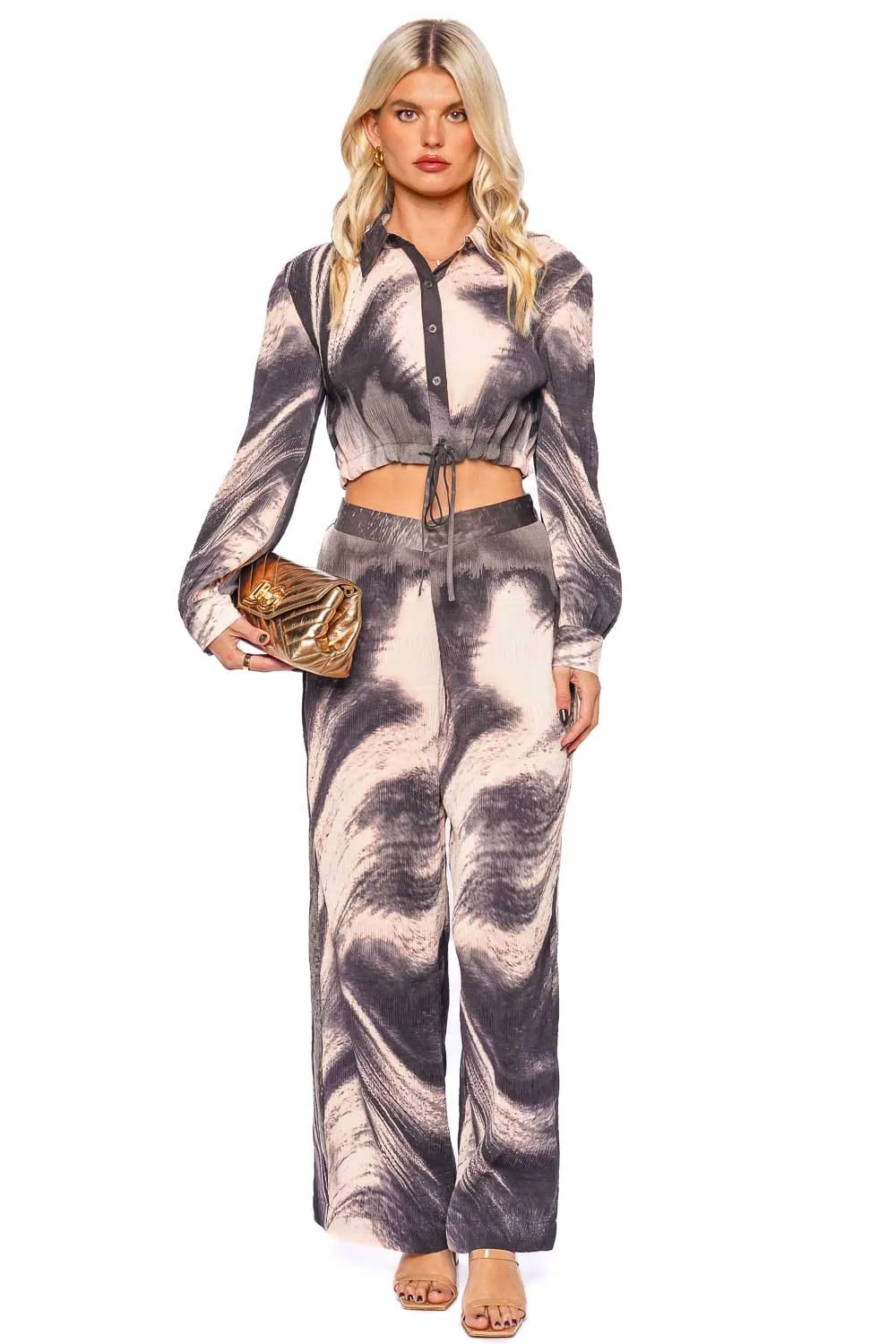 Analia Printed Wide Leg Pants