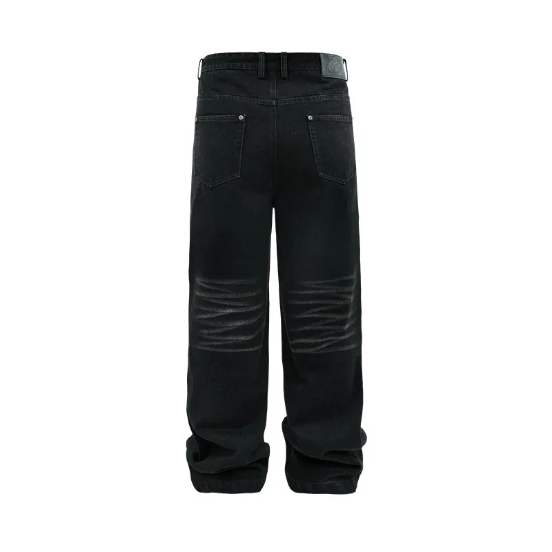 ANTIDOTE Hardware Decoration Knee Pocket Denim Jeans