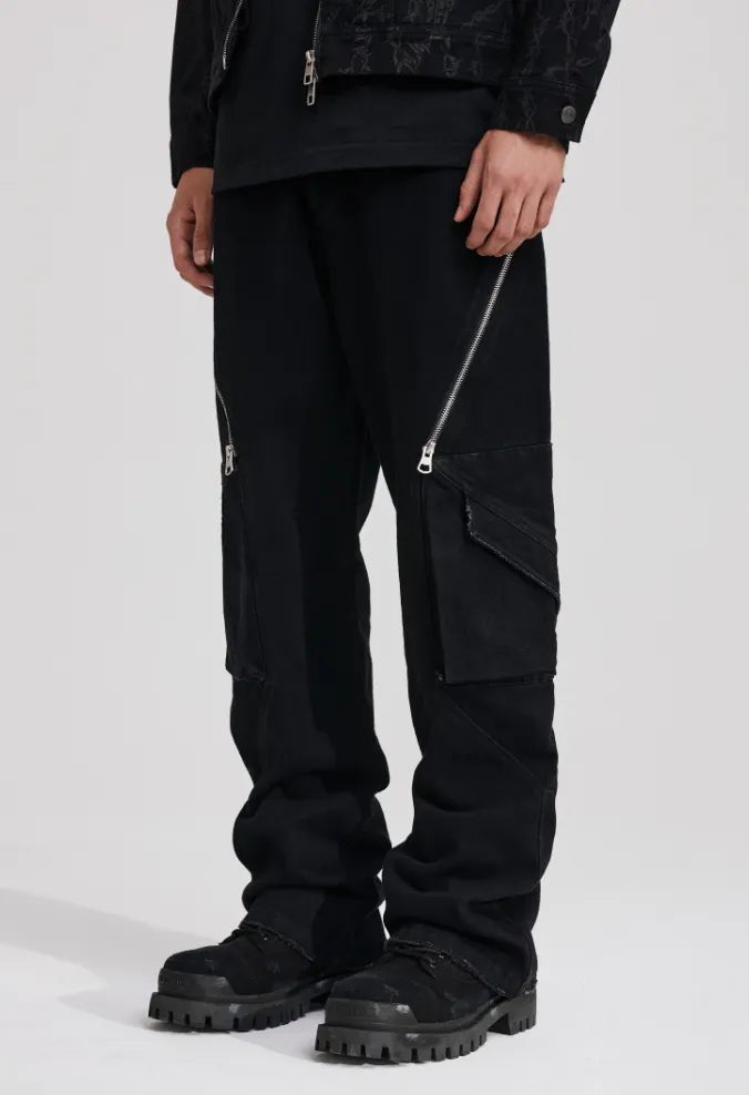 ANTIDOTE Zipper Micro Denim Pants