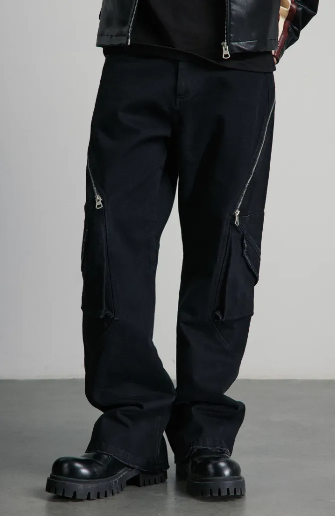 ANTIDOTE Zipper Micro Denim Pants