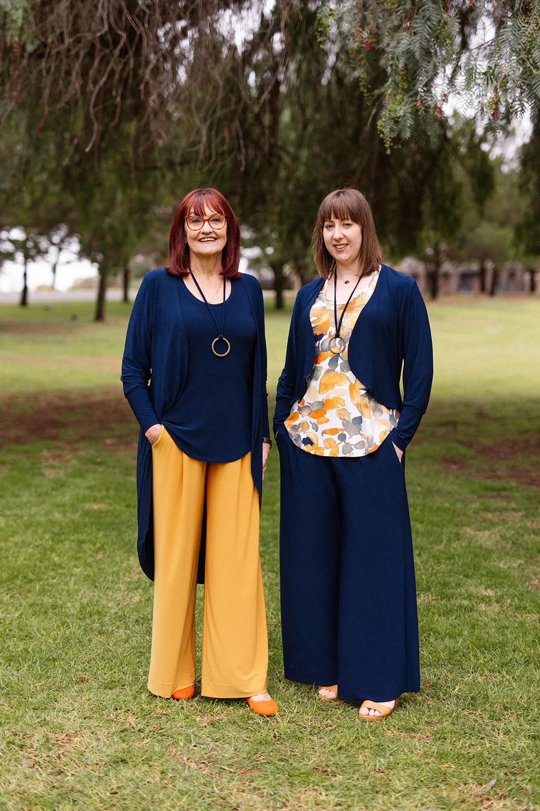 AQUILA Wide Leg Pant in Navy Allure