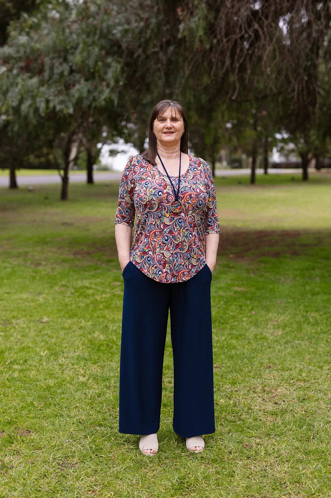 AQUILA Wide Leg Pant in Navy Allure