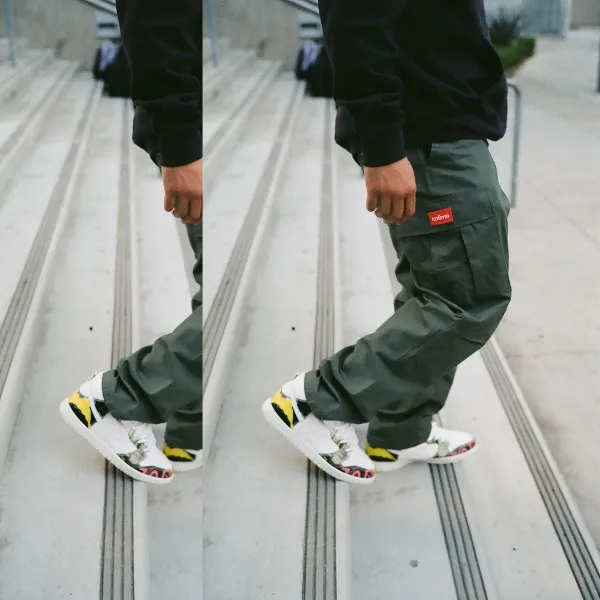 Artform Rip Stop Cargo Pants Olive/Red