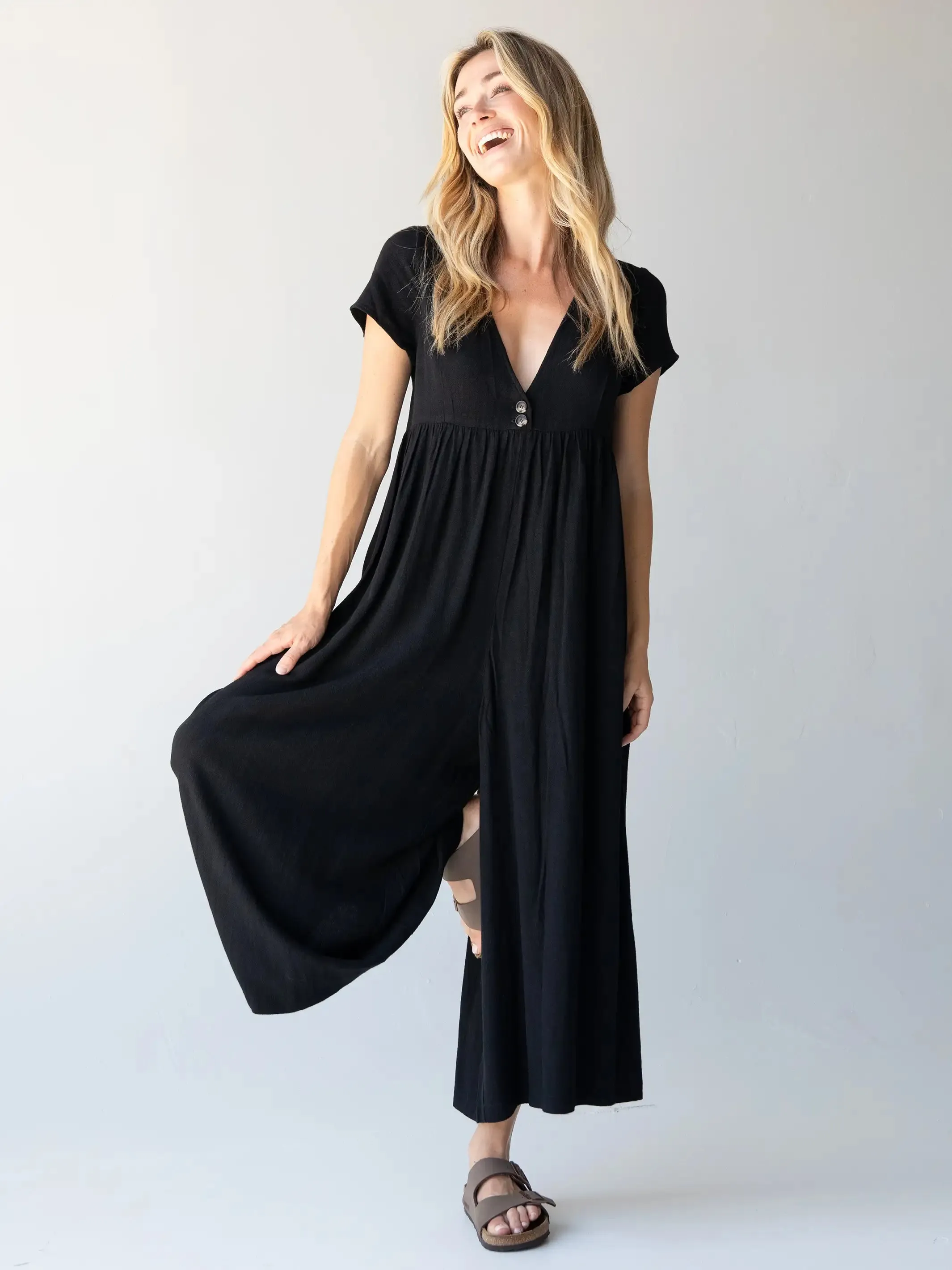 Avery Wide-Leg Jumpsuit - Black