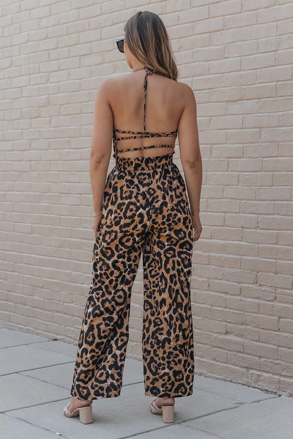 Backless Wide Leg Jumpsuit