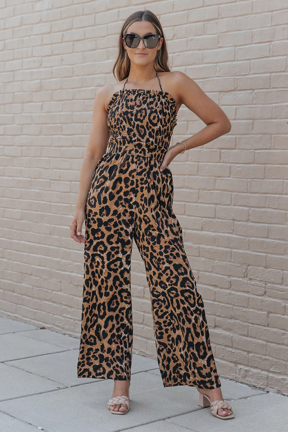 Backless Wide Leg Jumpsuit