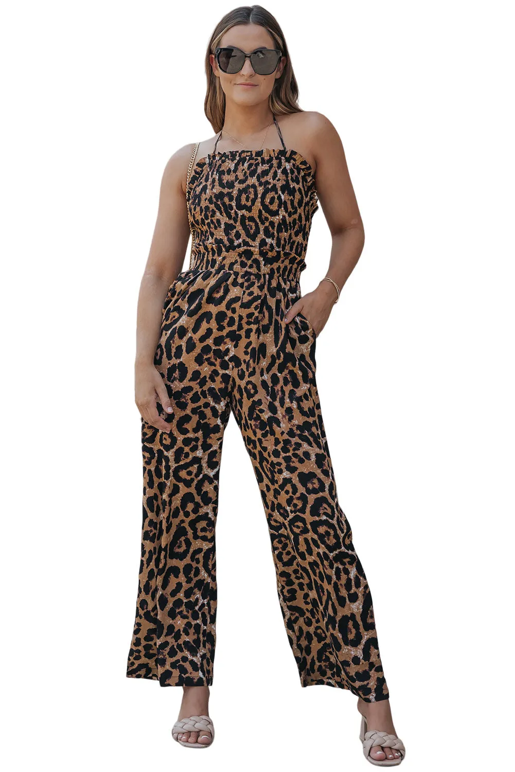 Backless Wide Leg Jumpsuit