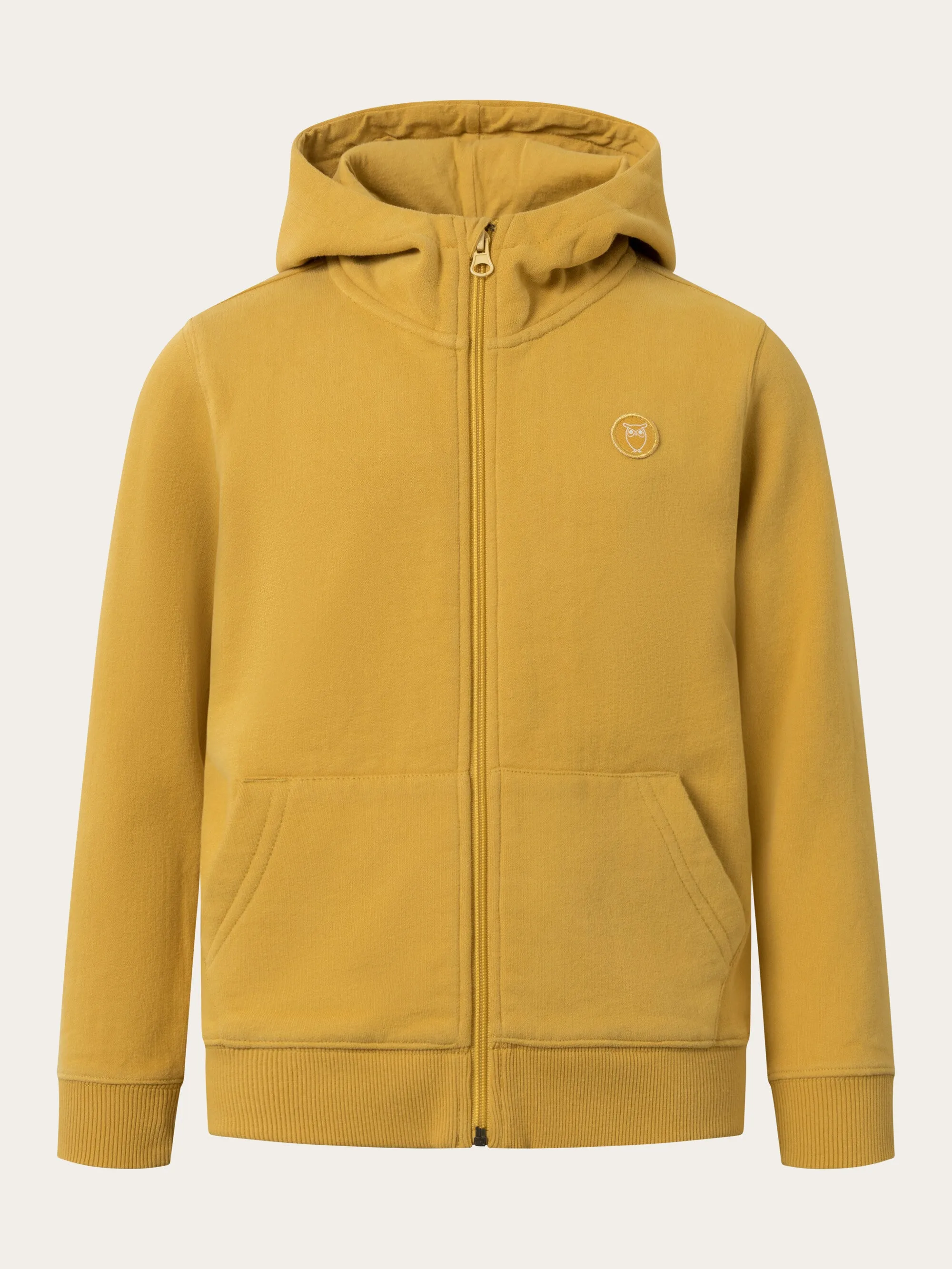 Badge zip hood sweat - Tinsel