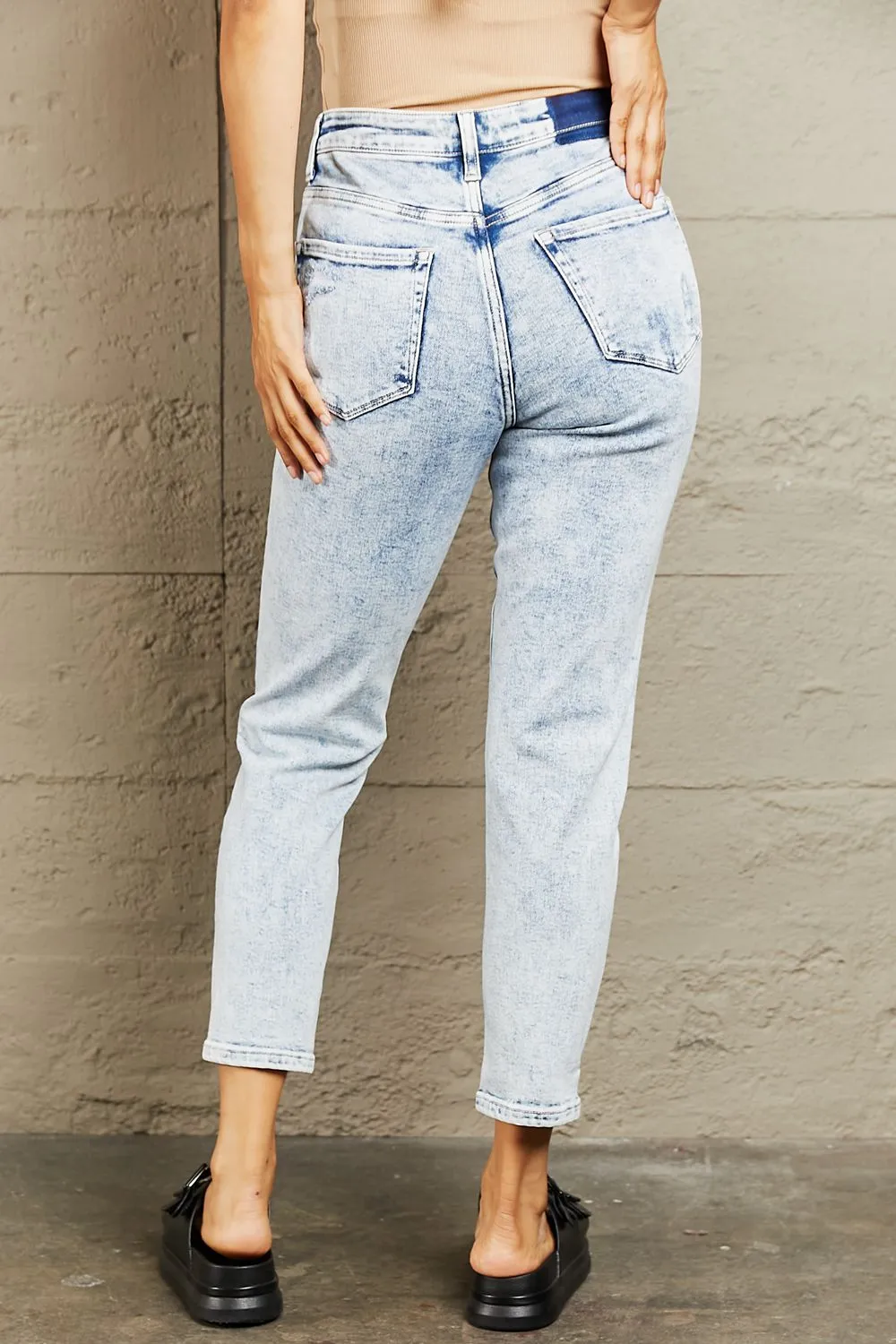 BAYEAS High Waisted Acid Wash Skinny Jeans