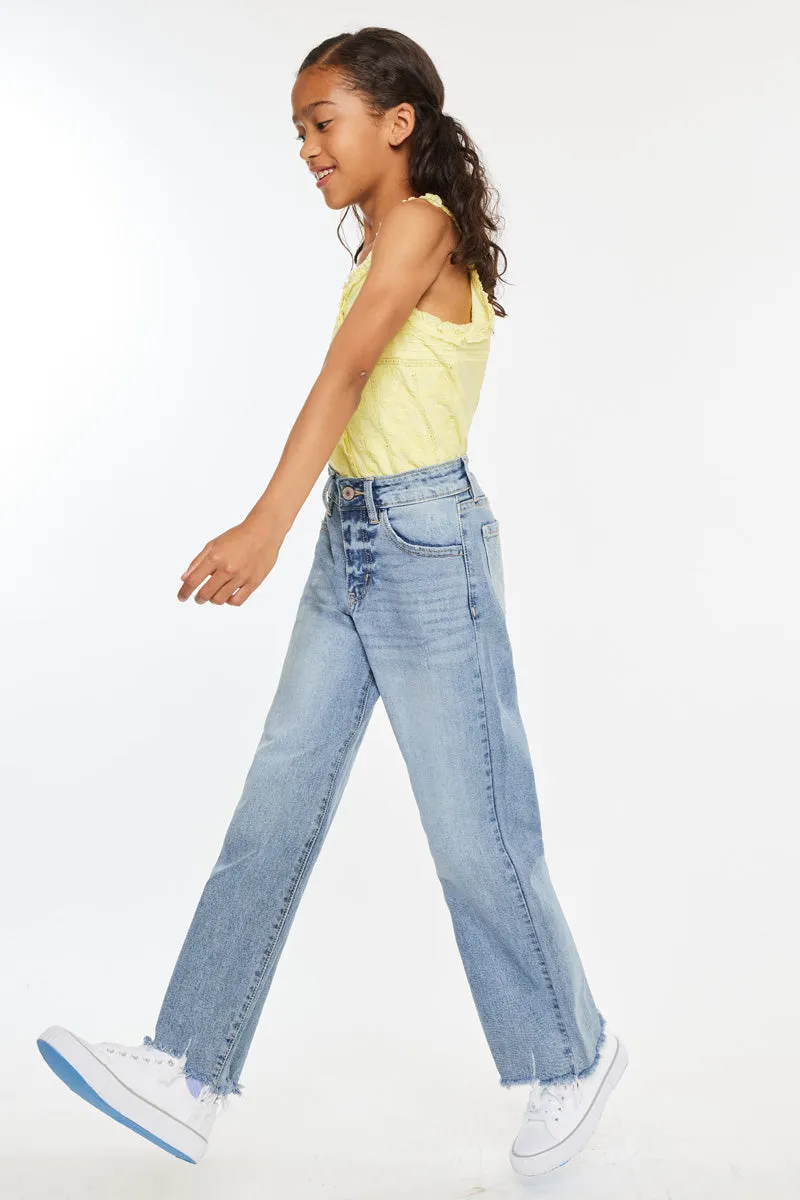 Bee High Rise Slim wide Leg Kid Jeans