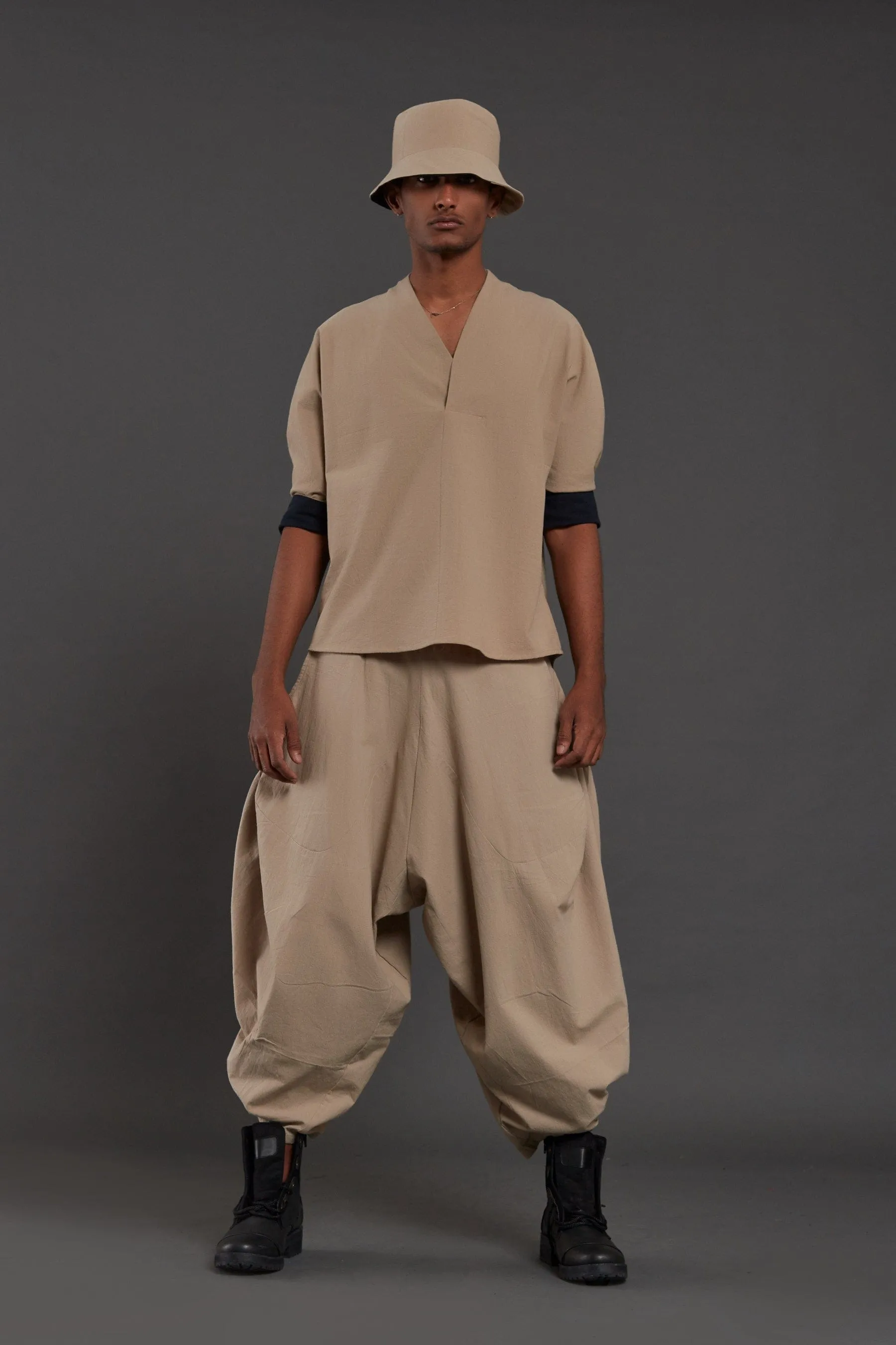 Beige Baggy Pants