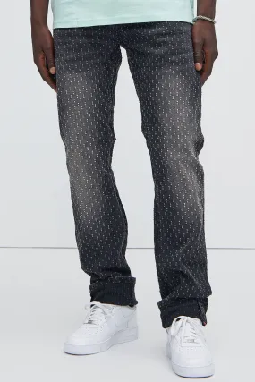 Big On The Bright Stacked Slim Jeans - Black Wash