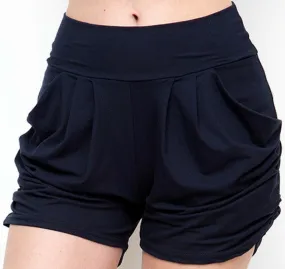 Black in Harem Shorts