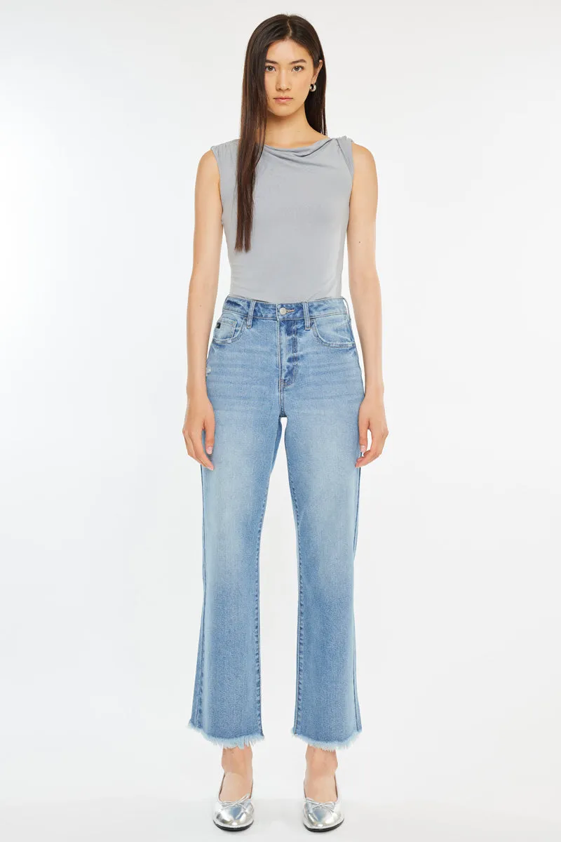 Bri High Rise Slim Wide Leg Jeans