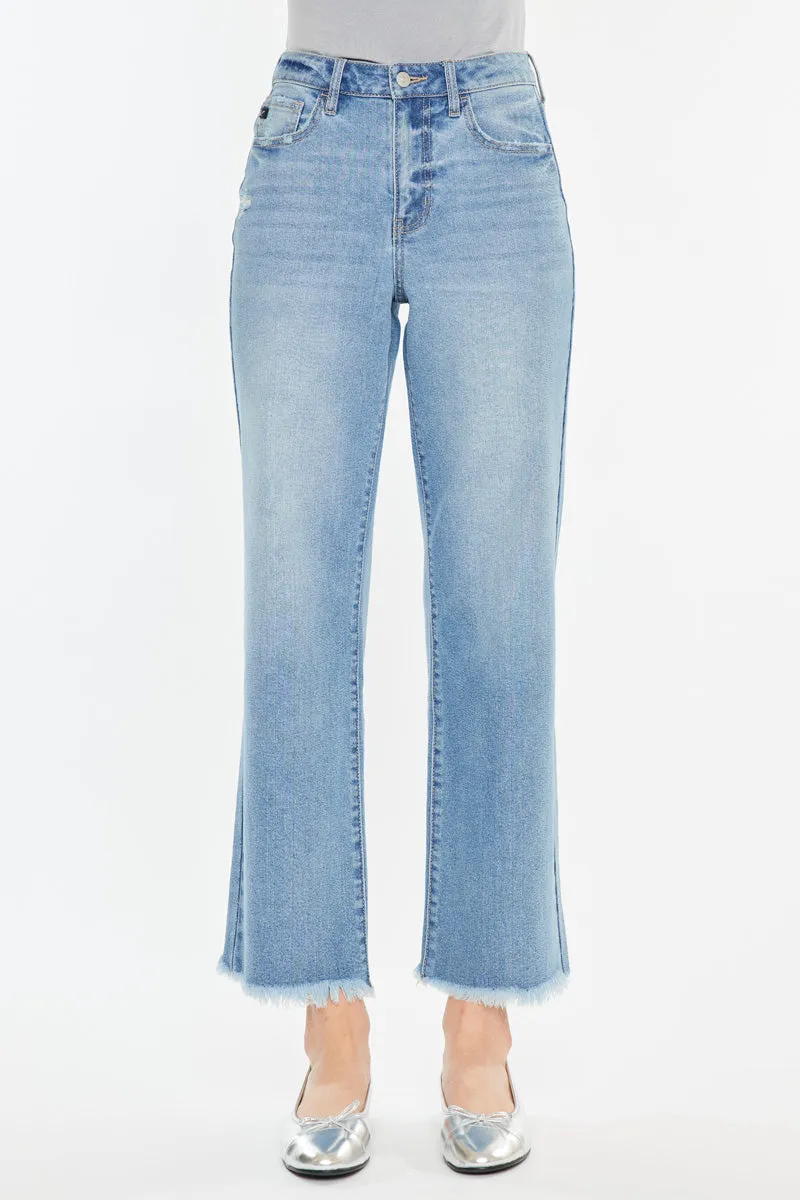 Bri High Rise Slim Wide Leg Jeans