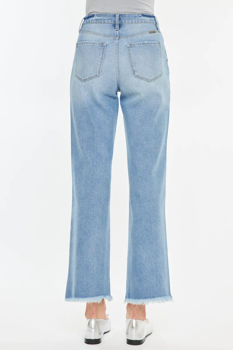 Bri High Rise Slim Wide Leg Jeans