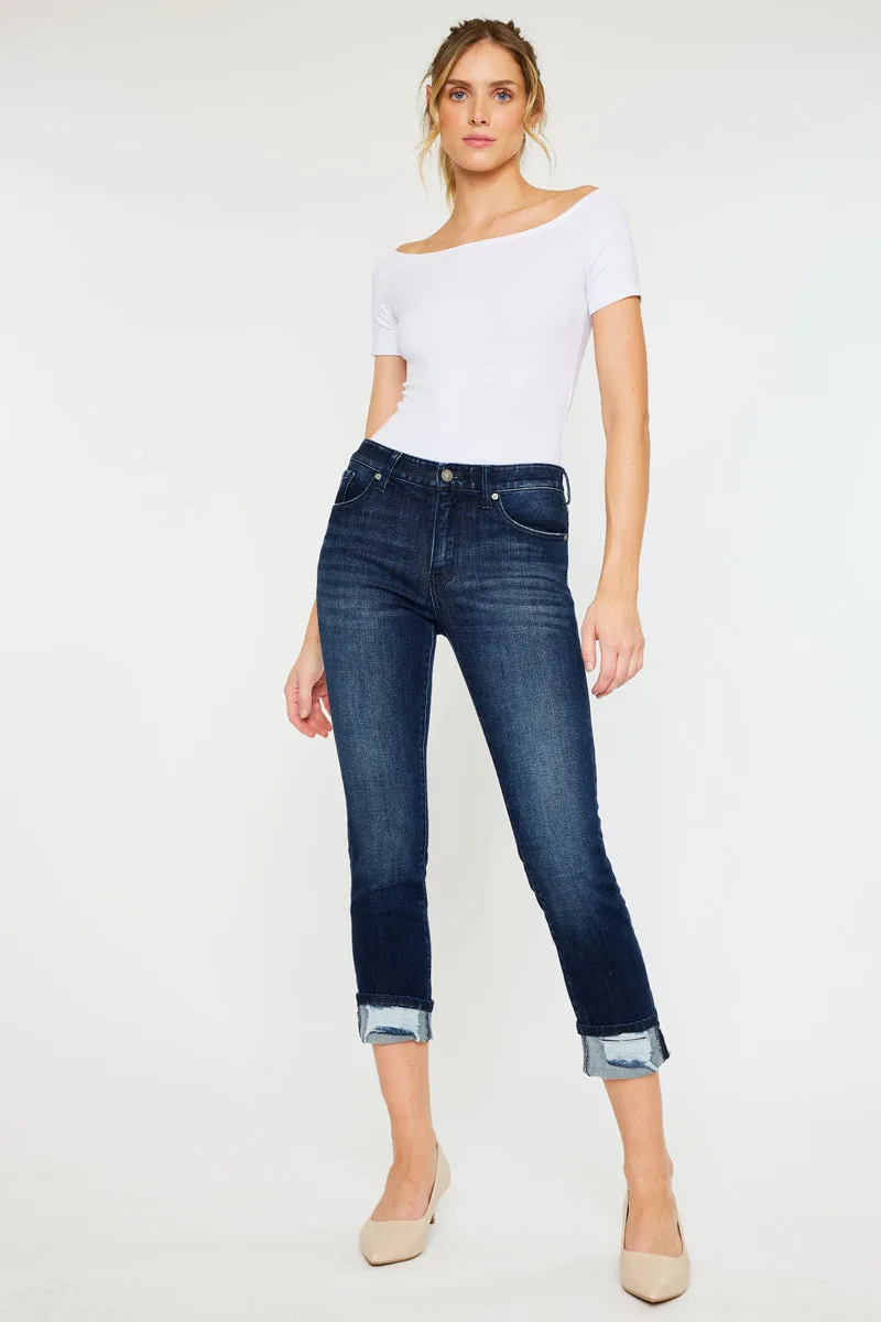 Cane Mid Rise Slim Straight Leg Jeans