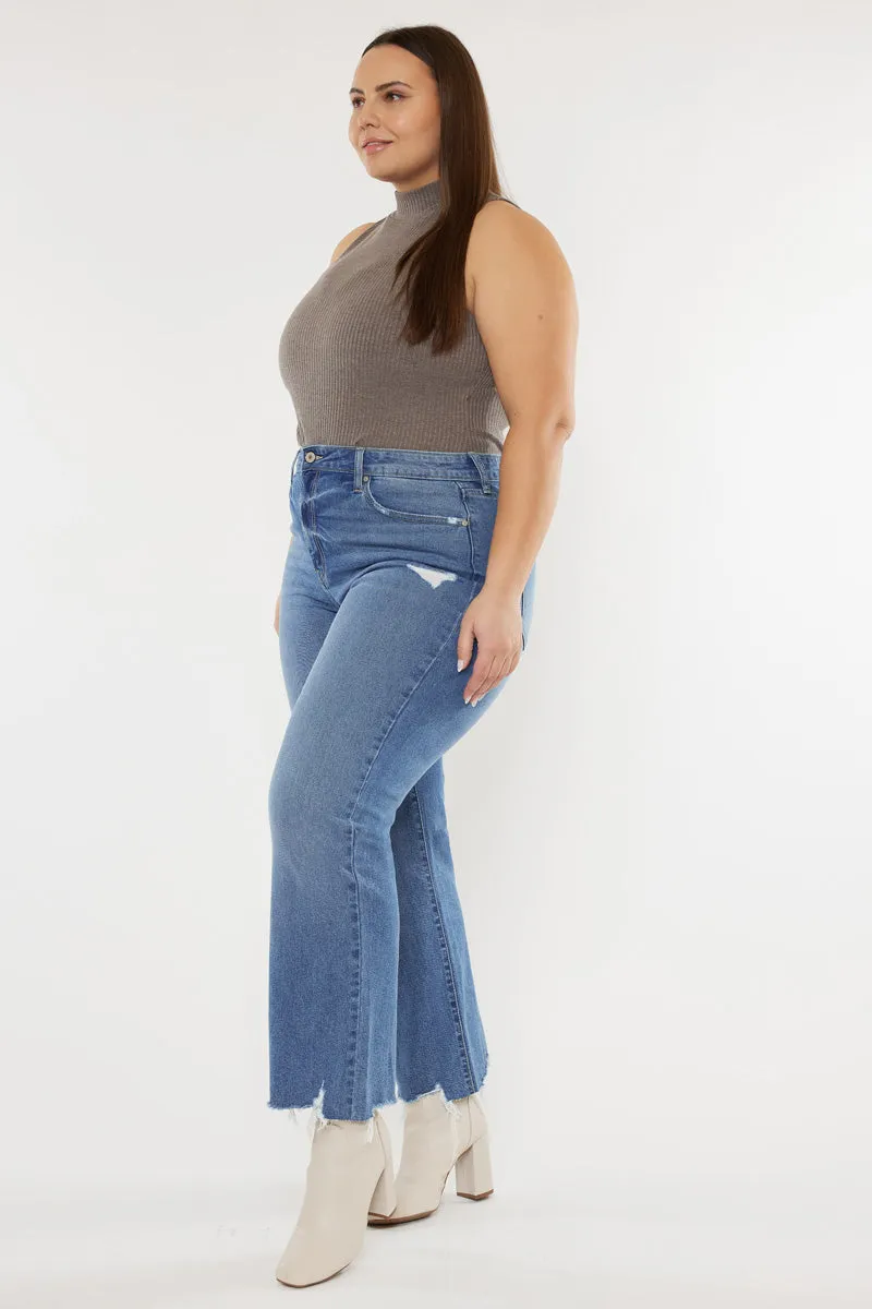 Cassiel High Rise Slim Wide Leg Jeans (Plus Size)