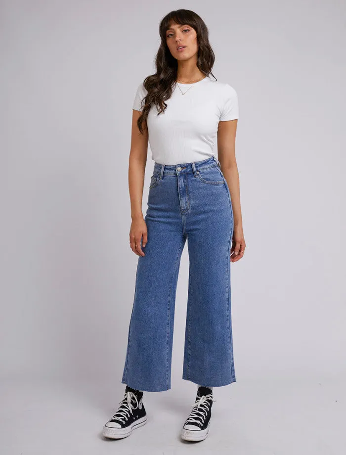 Charlie High Rise Wide Leg (Dark Blue)