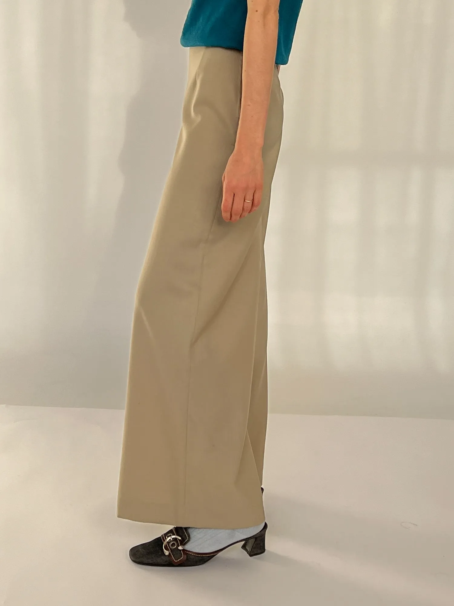 Claude Montana Taupe Wide Leg Pant (S)