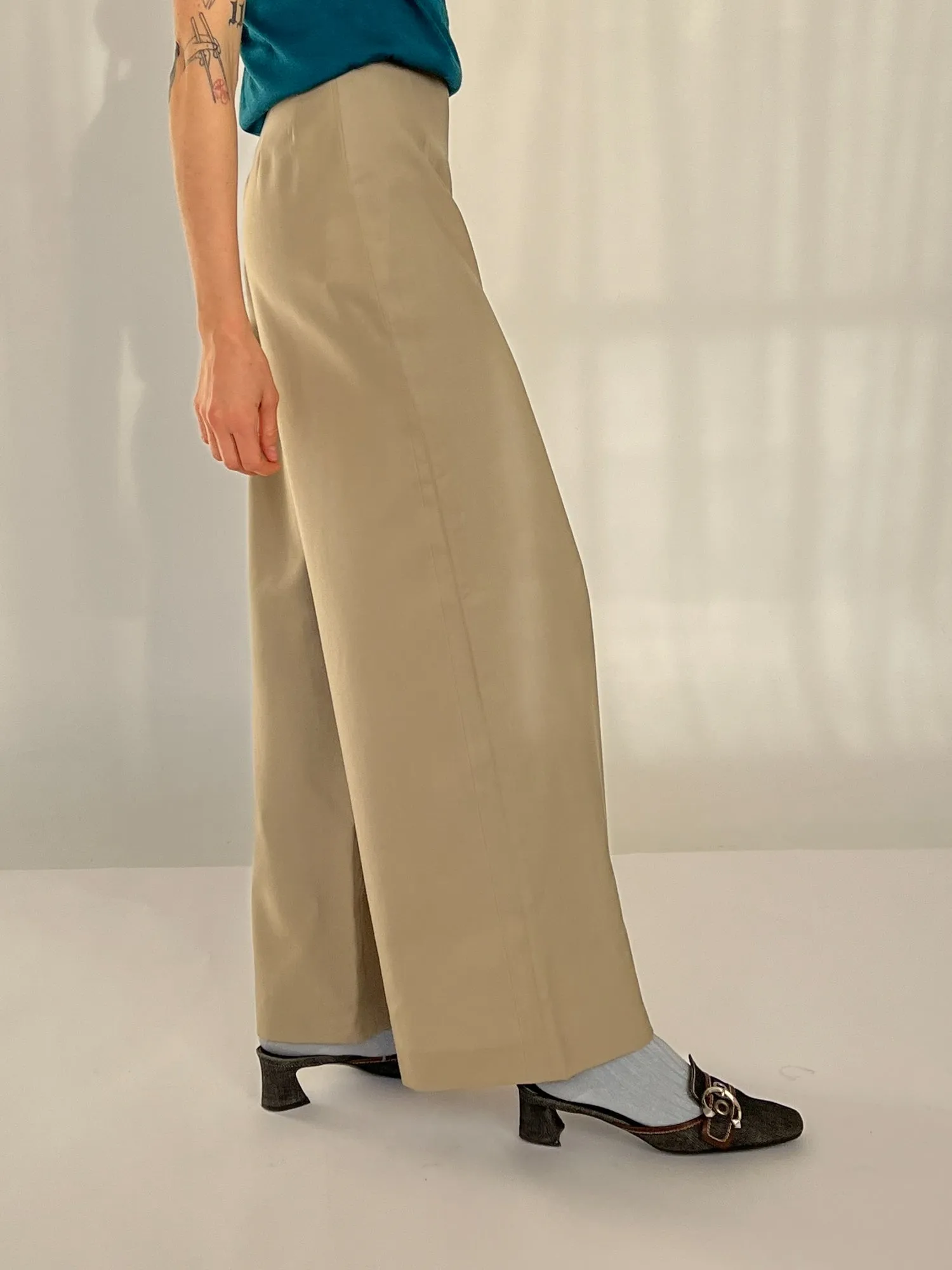 Claude Montana Taupe Wide Leg Pant (S)