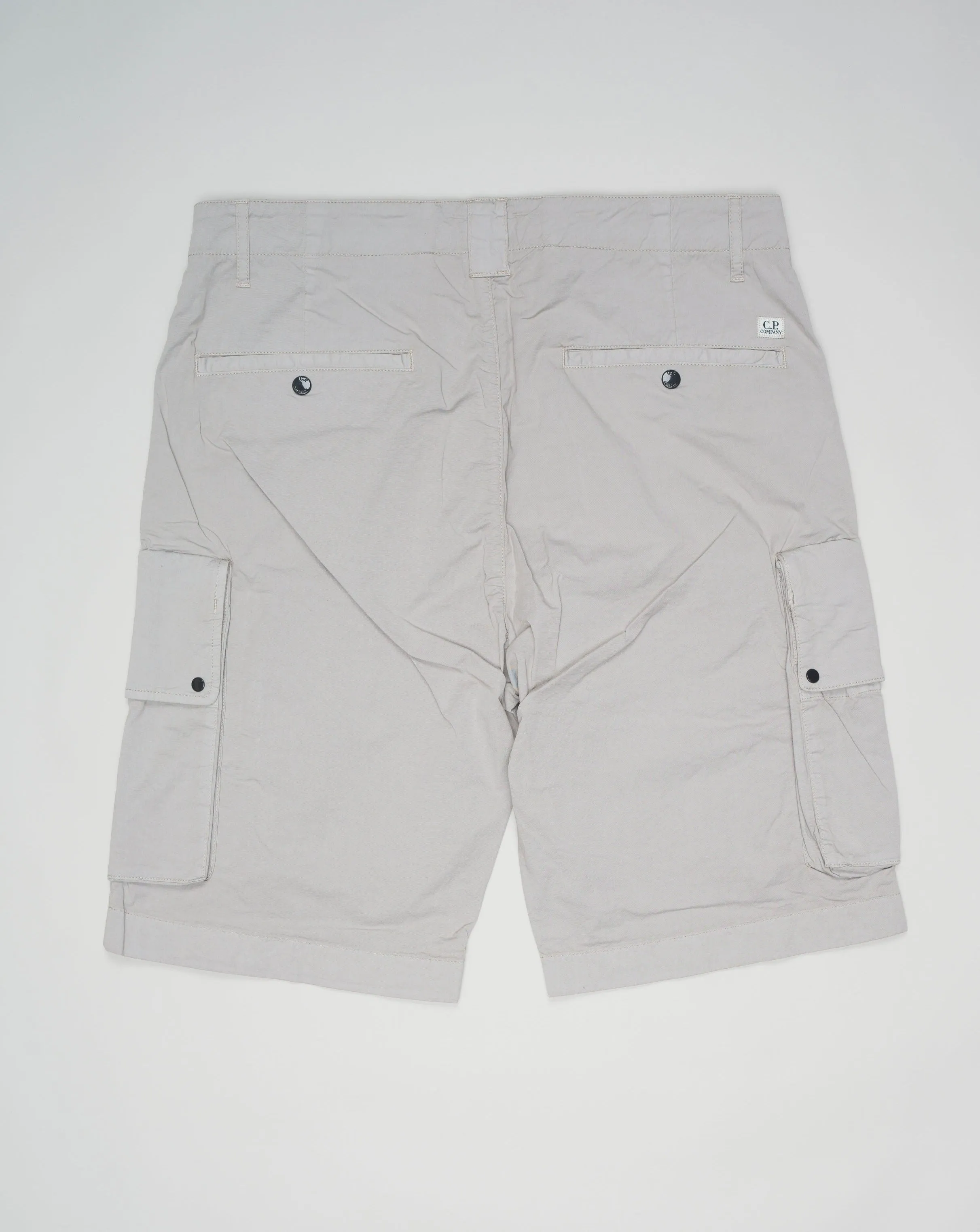 C.P.Company Twill Stretch Cargo Bermudas / Drizzle Grey