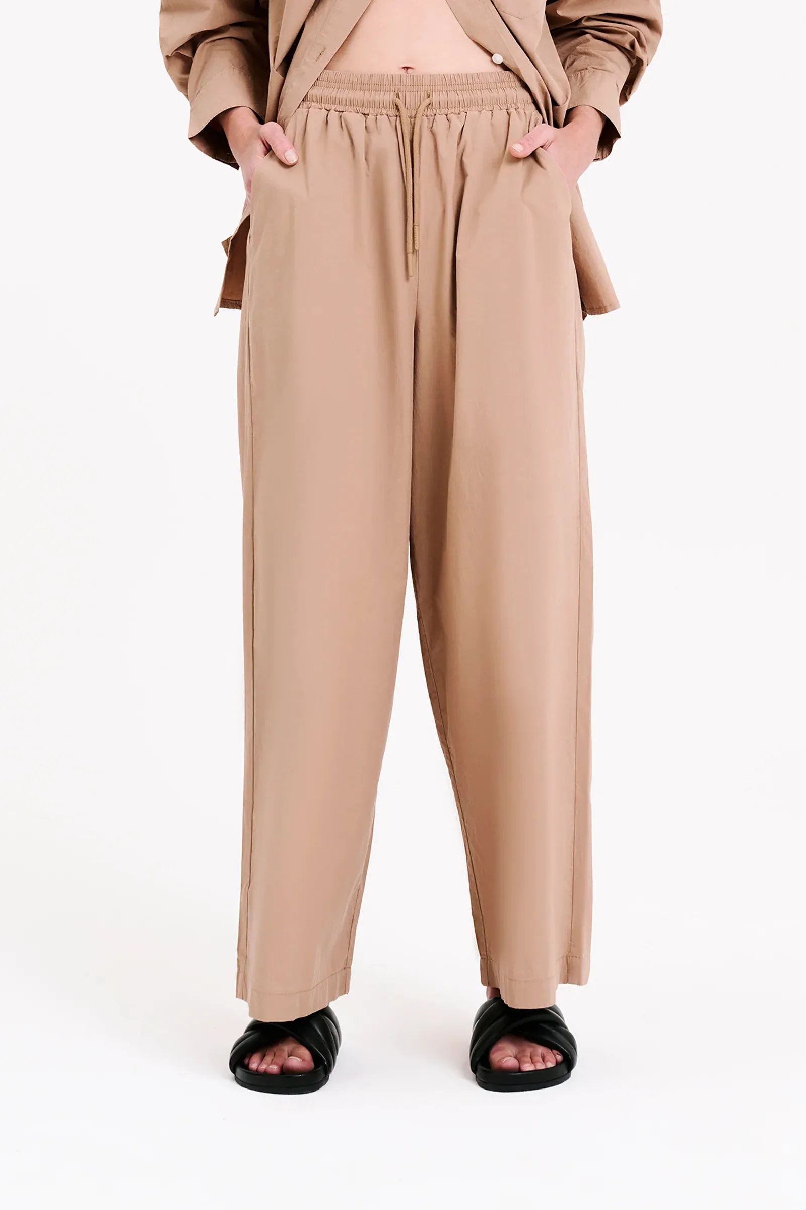 Cruz Poplin Pant Sesame