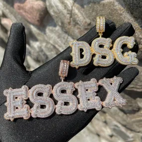 Custom Iced Out Western Font Pendant