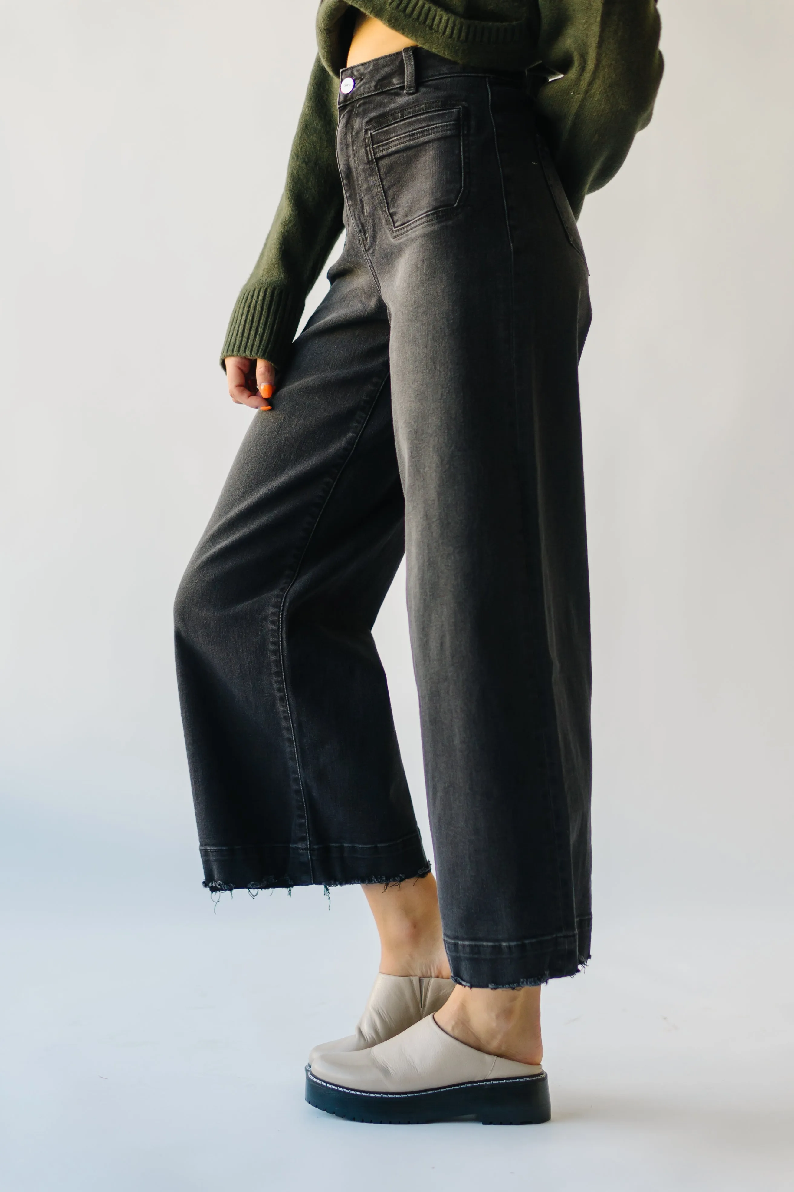 Denim: Montero Wide Leg Jean in Black