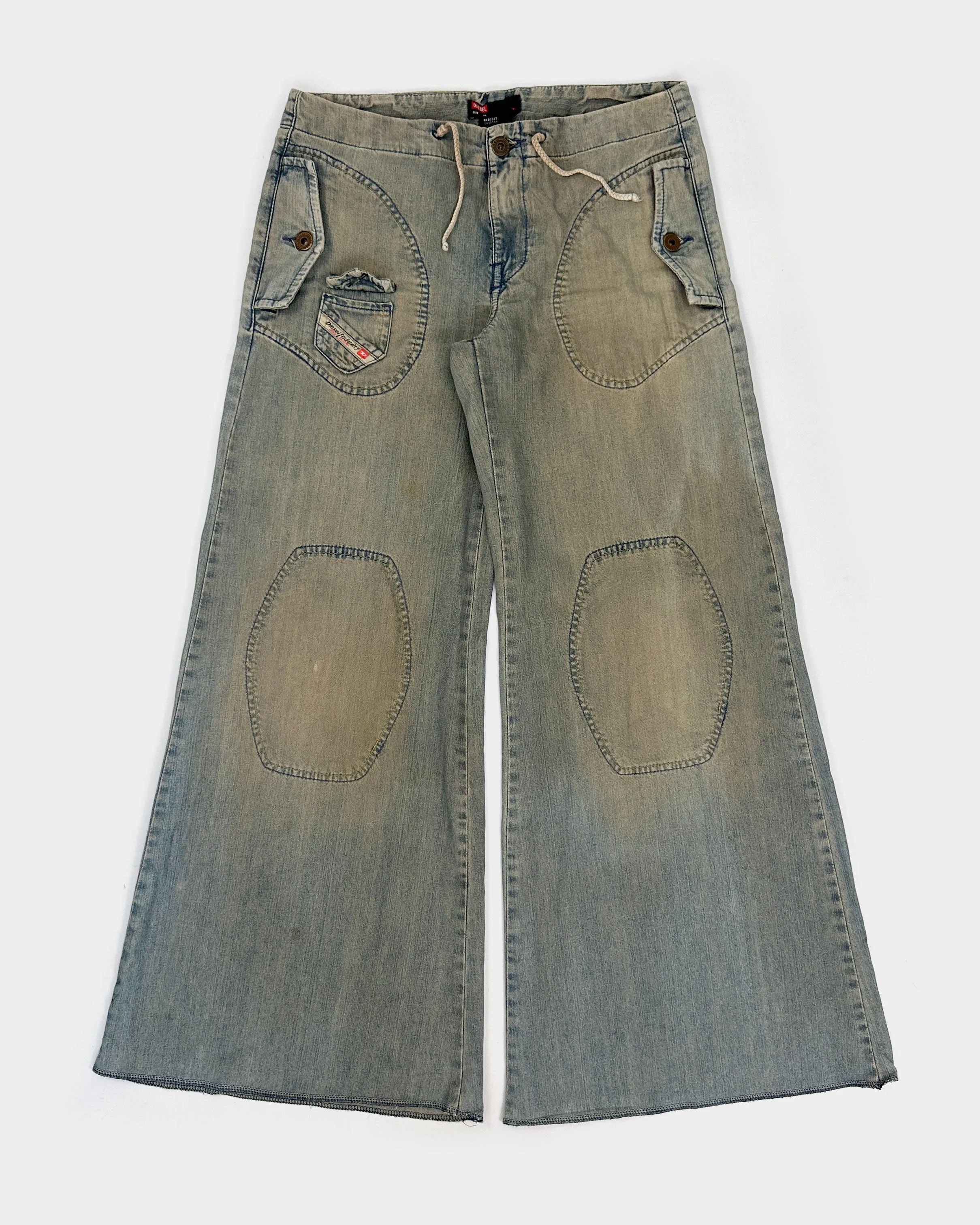 Diesel Fluid Denim Wide Pants 2002