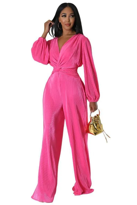 Dinner Date- Loose Fit Wide Leg Jumpsuit