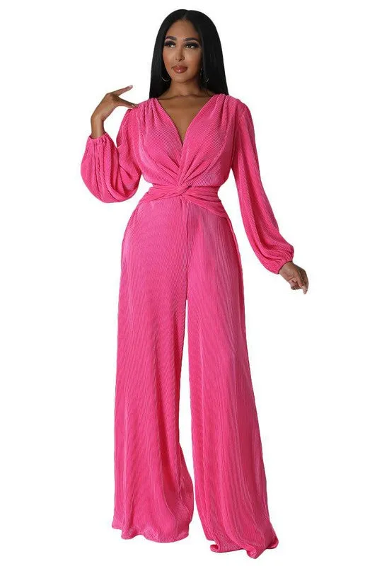 Dinner Date- Loose Fit Wide Leg Jumpsuit