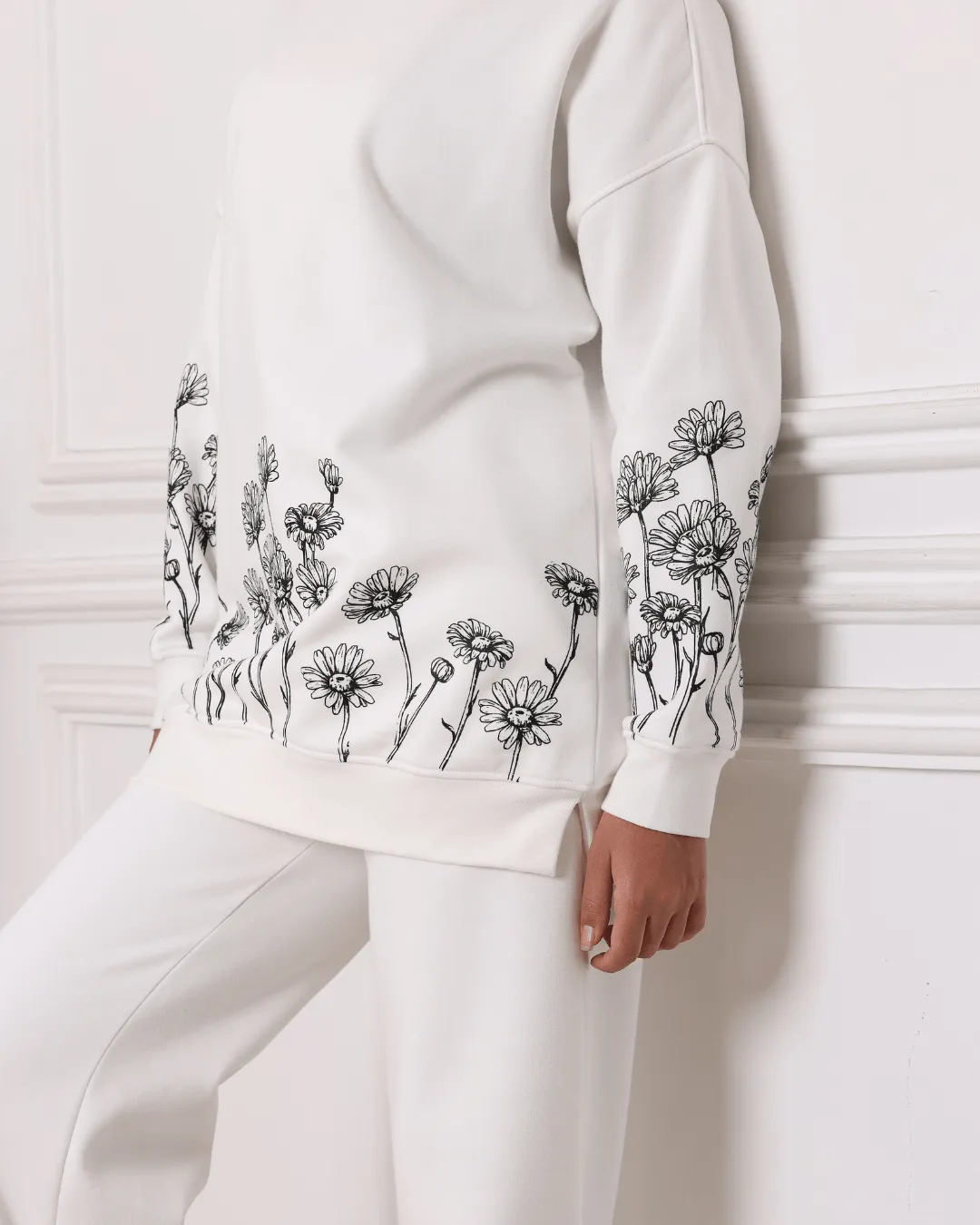 Ensemble Sweat-shirt et Pantalon Ecru