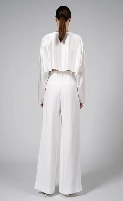 Fabi Wide Leg Pant in White