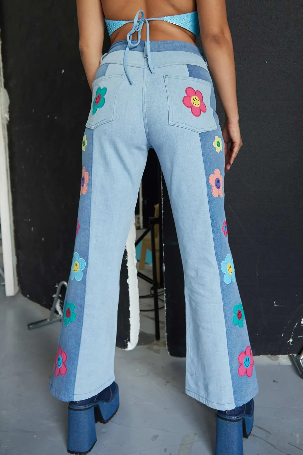 Flower Power Kick Flare Jeans