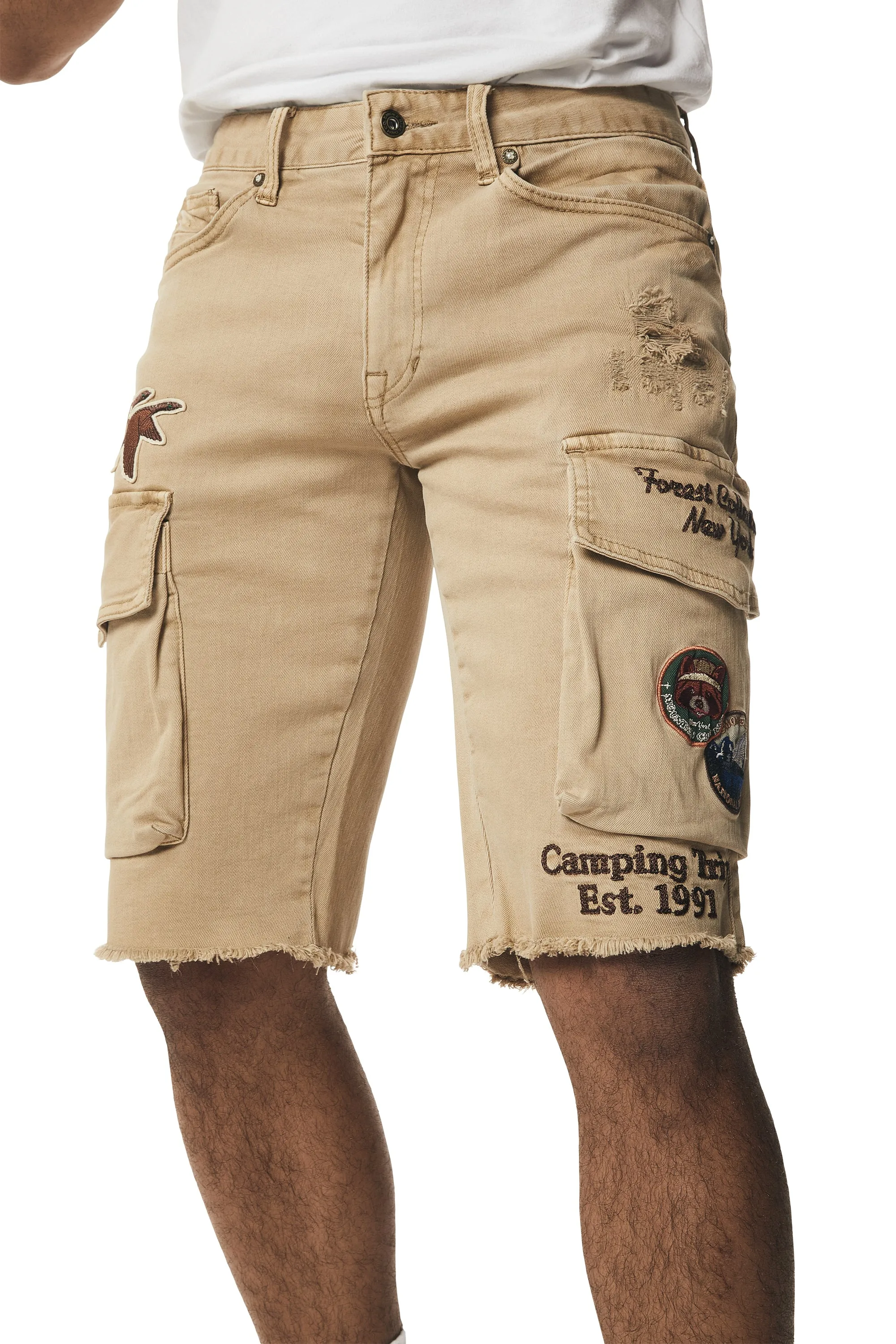 Forest Collection Cargo Twill Shorts - Khaki