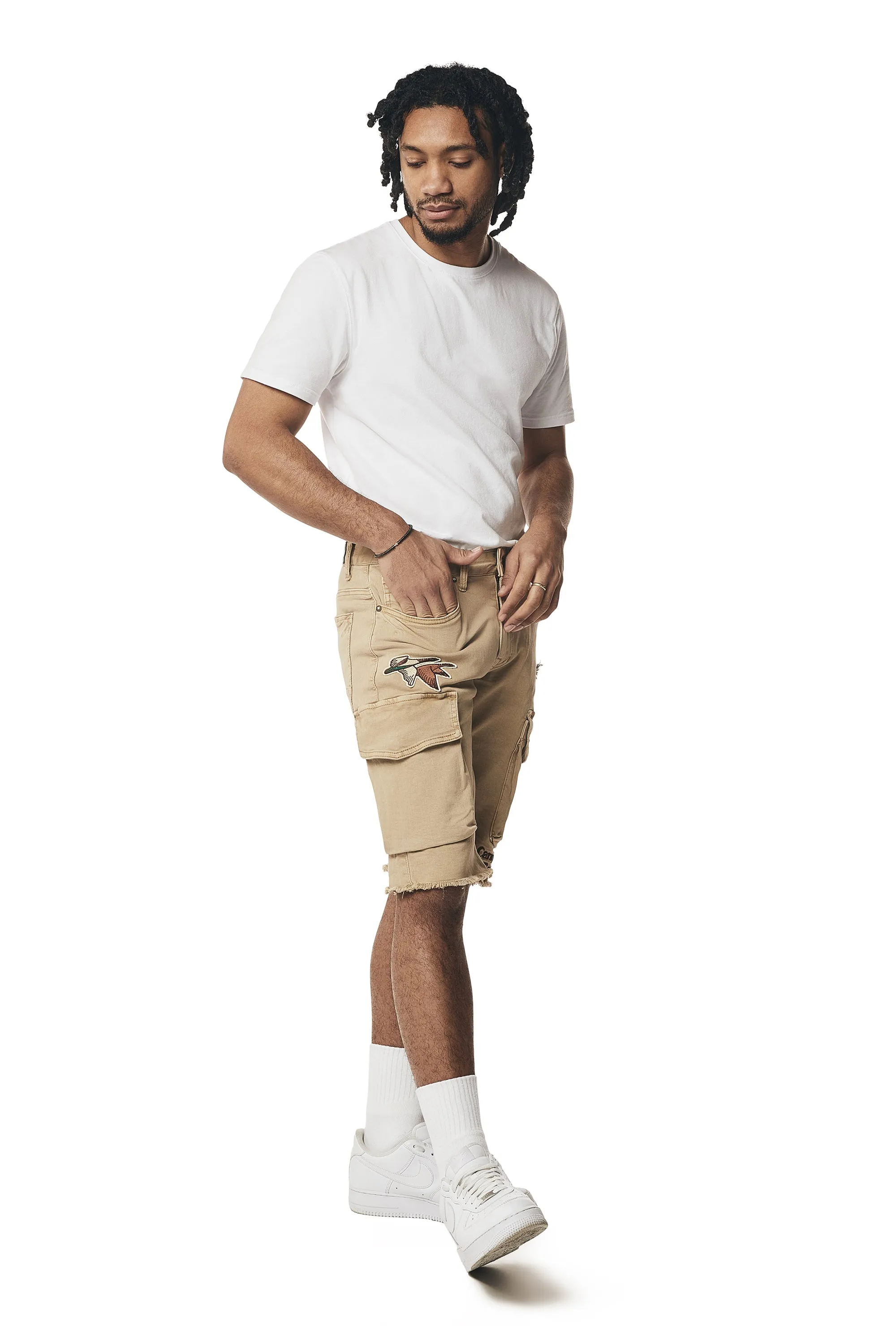 Forest Collection Cargo Twill Shorts - Khaki