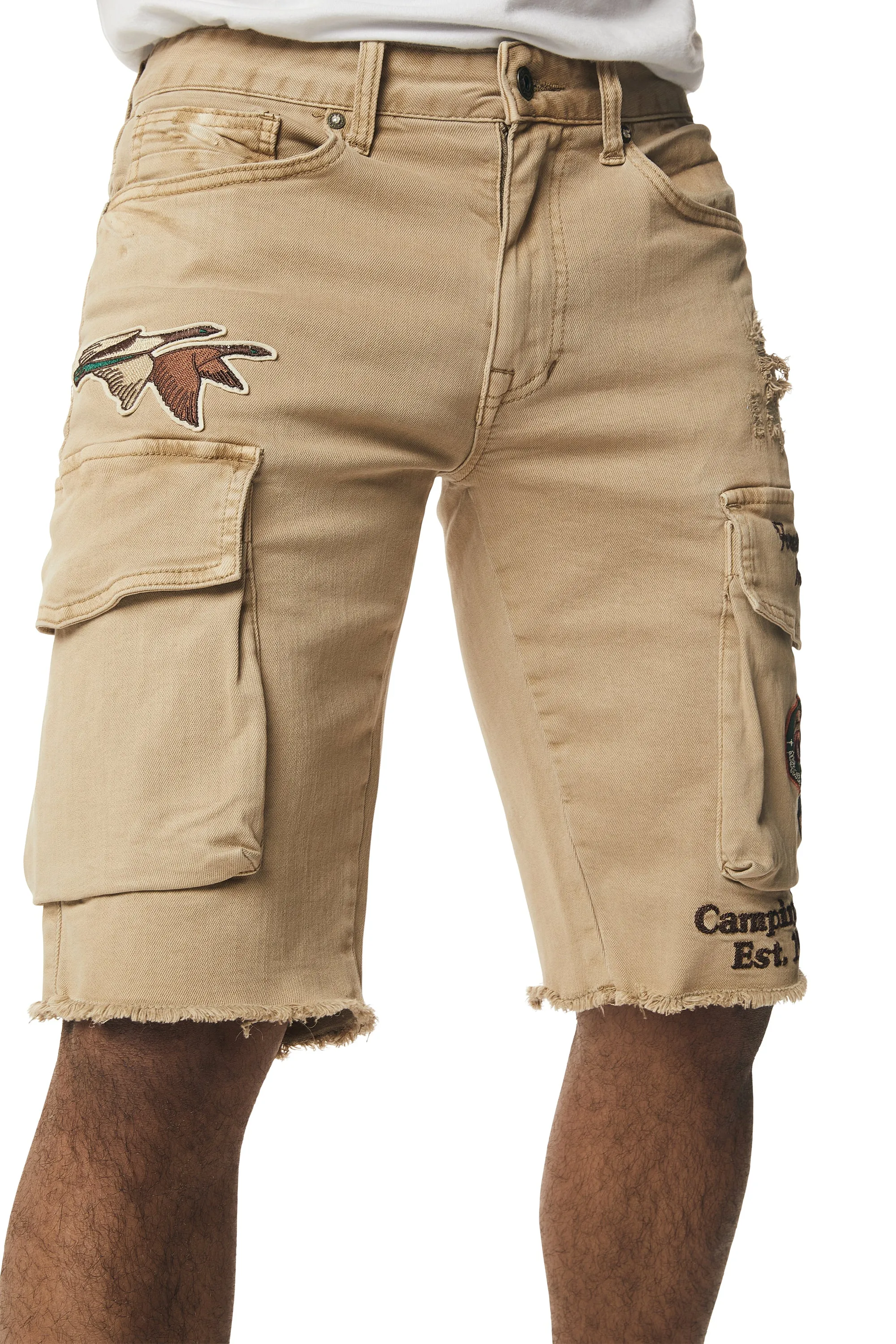 Forest Collection Cargo Twill Shorts - Khaki