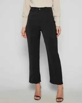 Front Seam Detail Pants Black