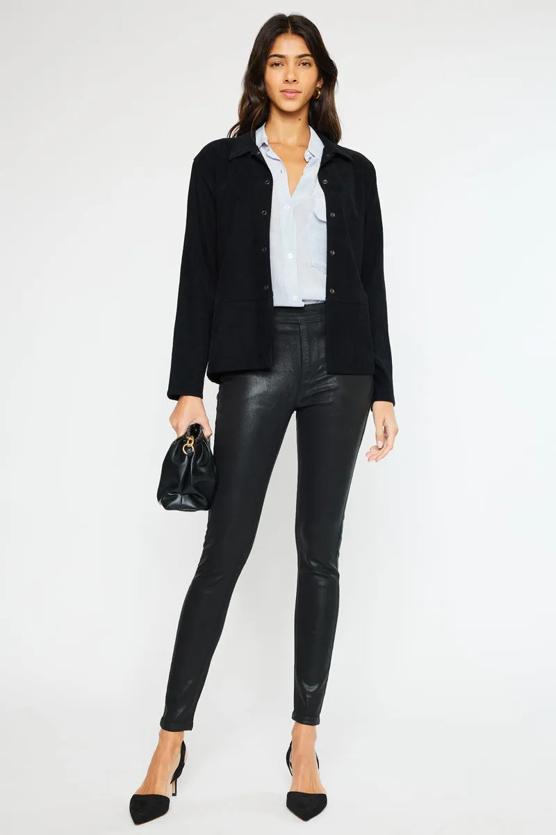 Georgie High Rise Coated Super Skinny Jeans